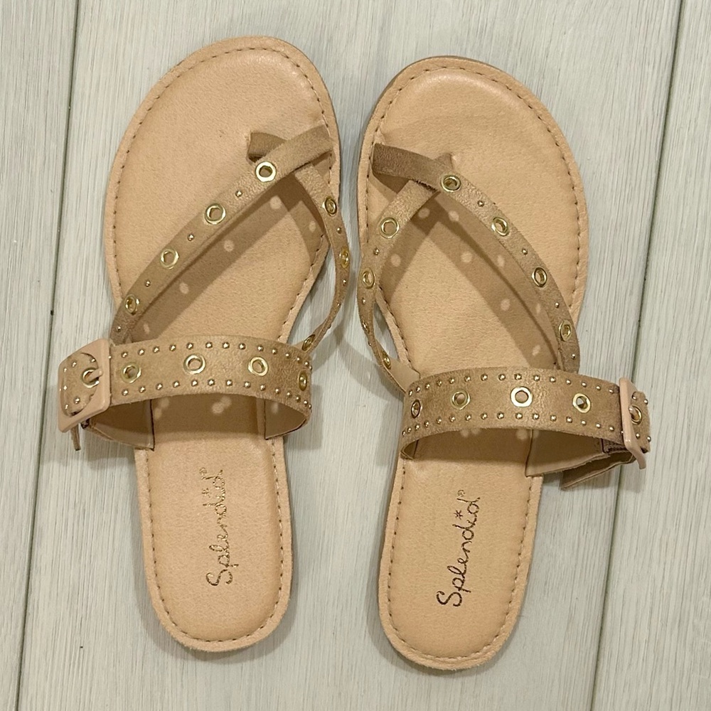 NWOT Splendid Studded Sandal in Honey Beige Size 6